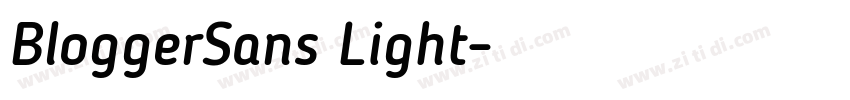 BloggerSans Light字体转换